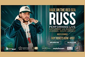 US Sensation Russ Announced to Perform at Rage on the Red Sea Later this Month