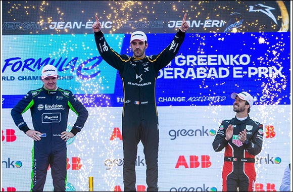 Formula E Driver Jean-Eric Vergne Relishes Hyderabad E-Prix Victory after Overcoming Challenging Drive in All-Electric Gen3 Car