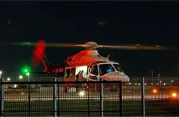 Saudi Medevac Helicopter Fly's 1st Night Evacuation Over Red Sea Waters