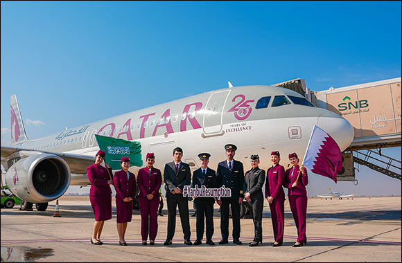 Qatar Airways Touches Down in Yanbu, Its Eighth Connection in Saudi Arabia