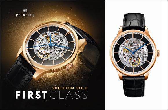 First Class & First Class Skeleton with gold case - Perrelet: showcasing a stunning dialogue between gold and tradition