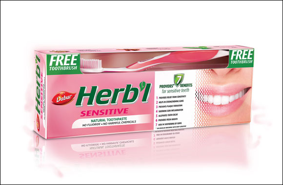 Dabur Herb'l Sensitive Toothpaste's natural formula provides instant & long-lasting solution for teeth sensitivity