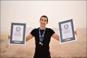 Egyptian Multi-Time Guinness World Records Titleholder Secures Another One in Front of Hibs Temple in Egypt