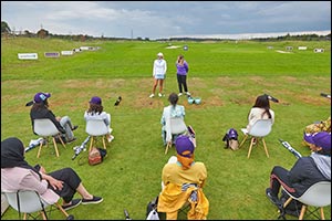Golf Saudi Ambassador Camilla Lennarth Gives A Special Clinic For Female Players From The Muslim Golf Association