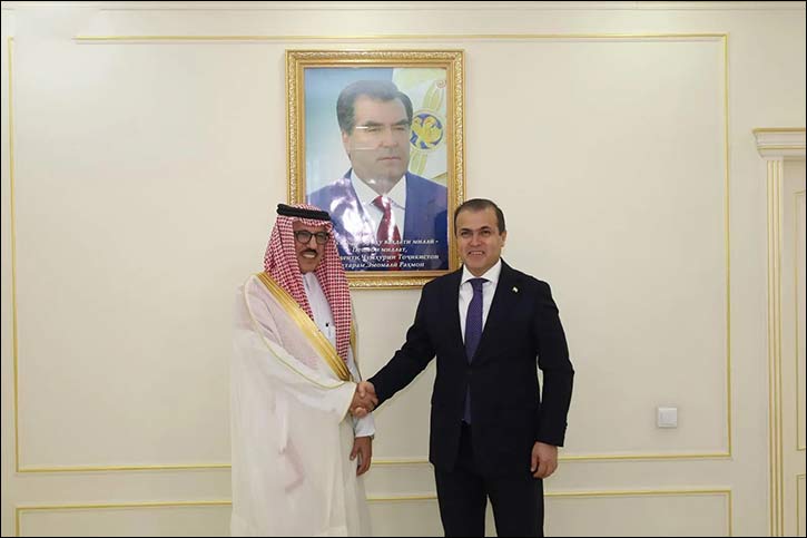 Saudi Ambassador Meets with Tajikistan State Committee on Investment Chairman