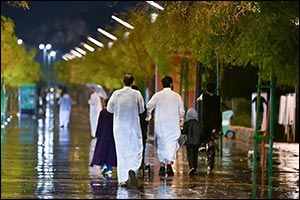 Rain Falls in Madinah
