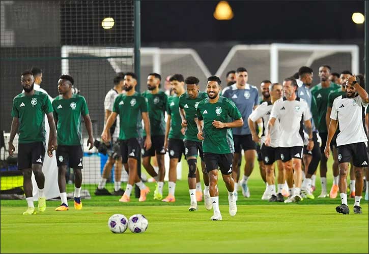 Saudi National Team Ready for Iraq in Final Group B AFC Playoff Qualifying Match