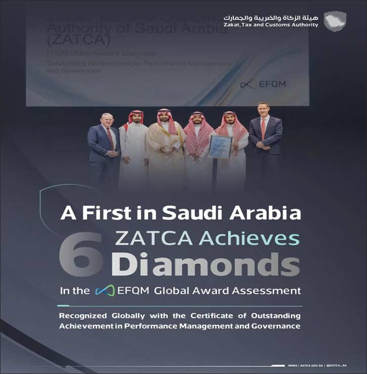 ZATCA Achieves 6 Diamonds in the EFQM Global Award Assessment