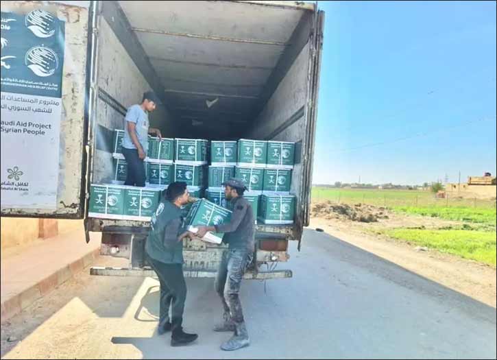 KSrelief Distributes 1,482 Food Baskets in Rural Damascus, Syria