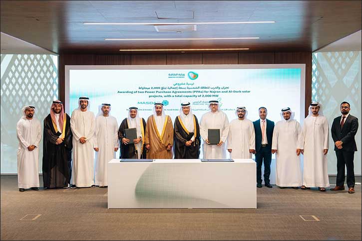 Masdar Awarded 1,400MW Najran and 600MW Jizan Solar Projects in Saudi Arabia to Support Kingdom's Clean Energy Goals