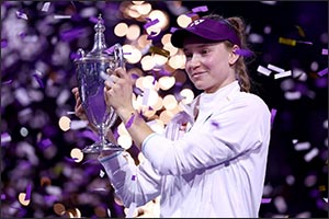 Elena Rybakina delivers dazzling display to be crowned champion at the 2025 WTA Finals Riyadh presented by PIF