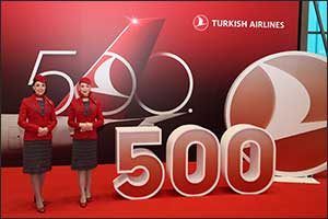 Turkish Airlines Unveils Its 500th Aircraft Featuring a Special Livery of 100,000 Employees