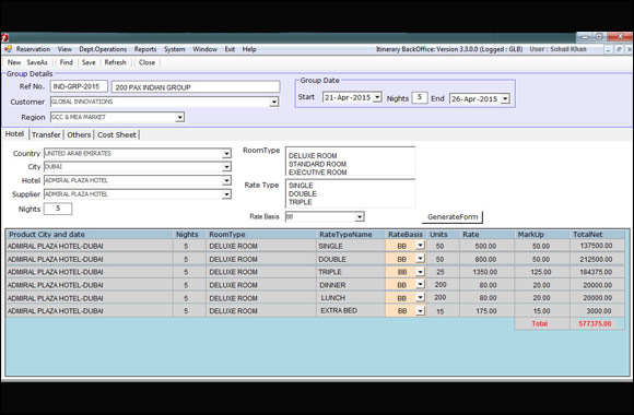 Global Innovations Travel Technology Alert: Group Quotation and Costing – simplify the task for DMC's and Tour Operators